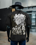 One Piece Luffy Gear 5 Black washed  oversized T-shirt