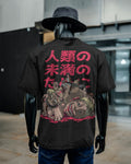 Attack on Titan Mikasa Black washed  oversized T-shirt