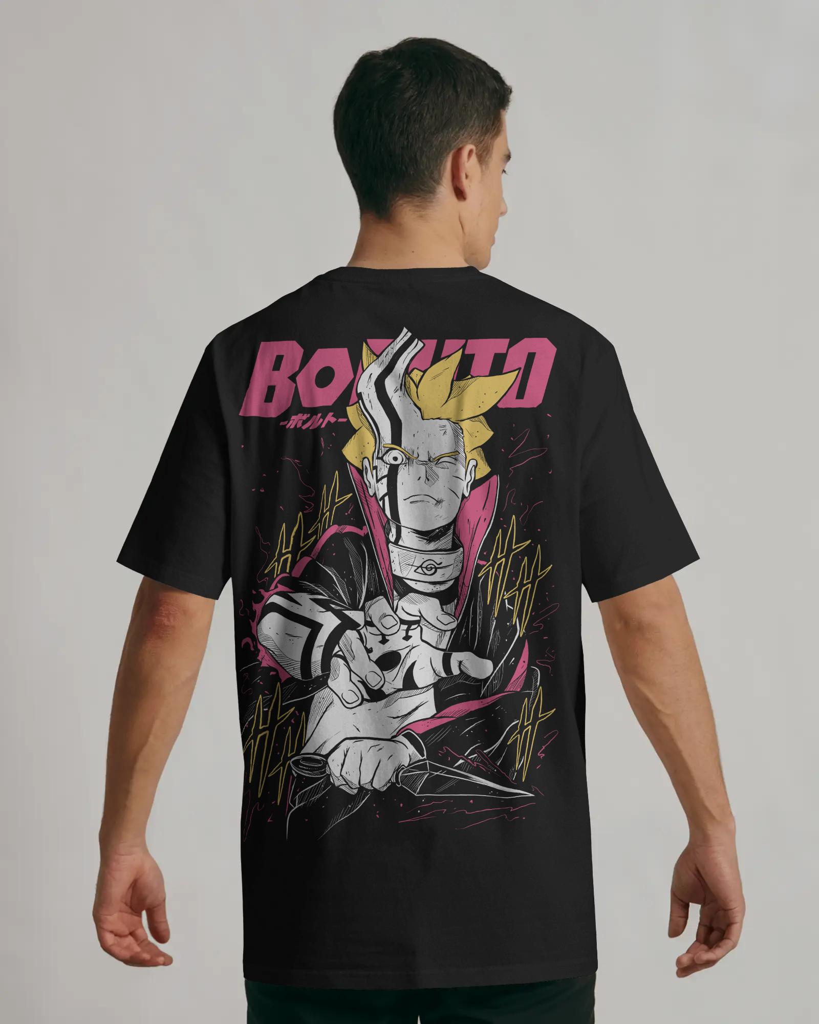 Boruto Black washed oversized T-shirt