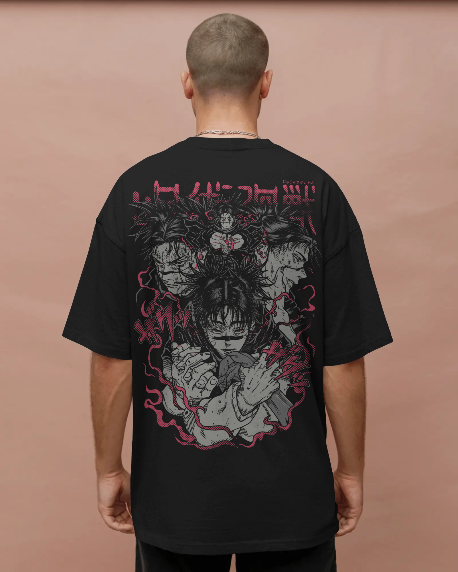 Jujutsu Kaisen Choso Black washed  oversized T-shirt