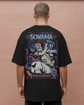 Demon Slayer Akaza Black washed oversized T-shirt
