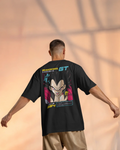 Dragon Ball GT Vegeta Black washed oversized T-shirt
